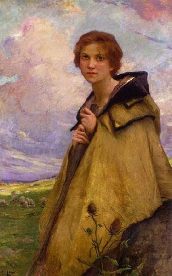 Charles-Amable Lenoir Shepherdess oil painting picture